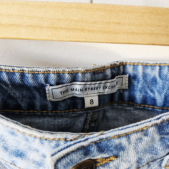 Upcycled Patchwork Boho Lace Denim Skirt Size 8 Floral Rice Bag Tassel Handmade - Picture 7 of 7